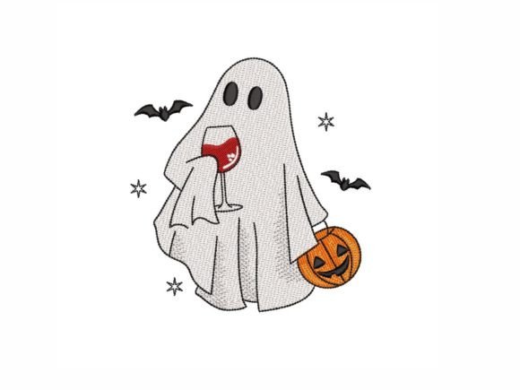 Ghost with Glass of Wine