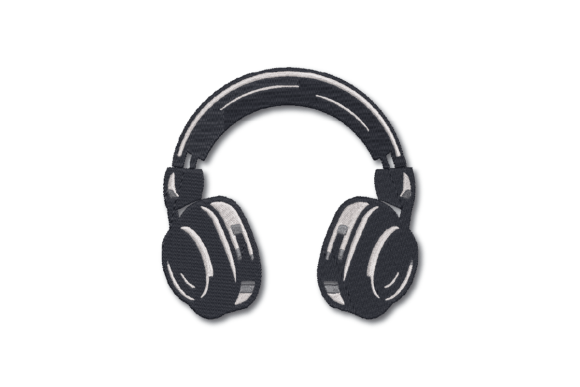 Headphones: A Clean, Confident Embroidery Design for Music Lovers
