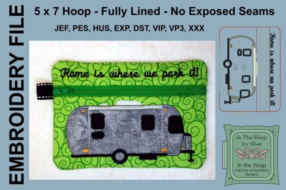 Sleek Silver Camper Zipper Bag